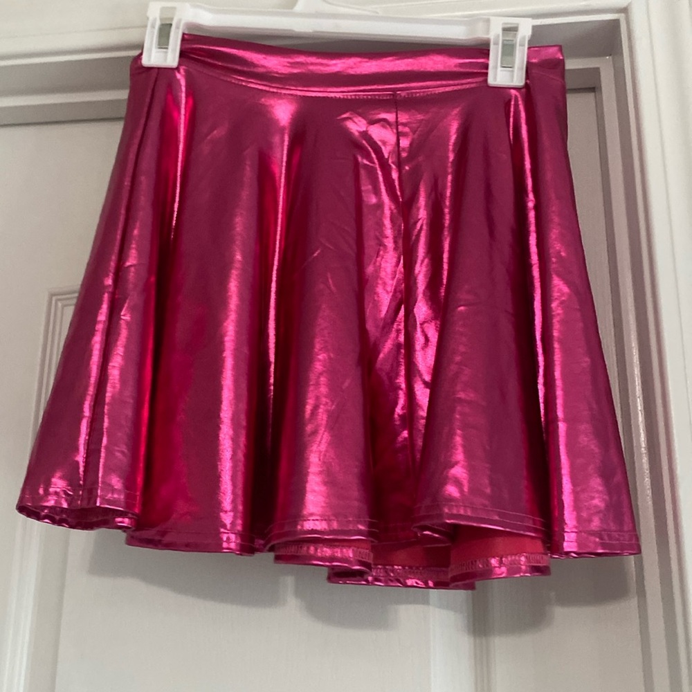 Pink metallic skirt